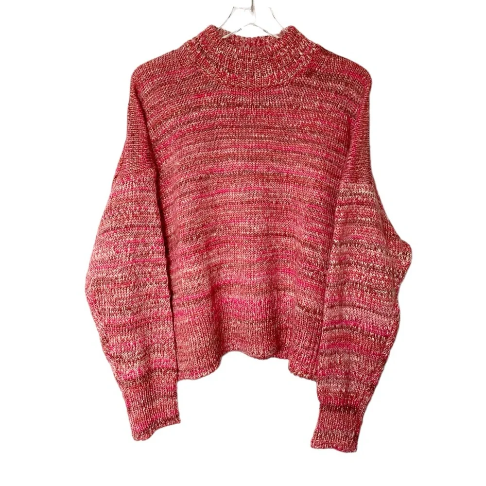 J CREW Space-dyed wool mock neck sweater